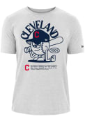 Cleveland Guardians New Era CARTOON BASEBALL BI-BLEND T Shirt - White