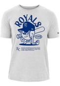 Kansas City Royals New Era CARTOON BASEBALL BI-BLEND T Shirt - White