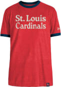 St Louis Cardinals New Era BRUSHED BI-BLEND RINGER Fashion T Shirt - Red