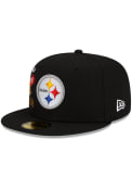 Pittsburgh Steelers New Era City Cluster 59FIFTY Fitted Hat - Black