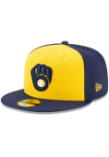Milwaukee Brewers New Era Alt 2020 59FIFTY Fitted Hat - Navy Blue