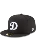 Los Angeles Dodgers New Era Black 59FIFTY Fitted Hat - Black