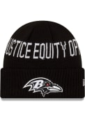 Baltimore Ravens New Era NFL 2021 Social Justice Knit Knit - Black