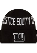 New York Giants New Era NFL 2021 Social Justice Knit Knit - Black