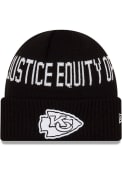 Kansas City Chiefs Youth New Era NFL 2021 Social Justice JR Knit Knit Hat - Black