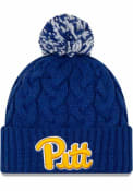 Pitt Panthers Womens New Era Cozy Cable Knit - Blue