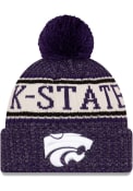K-State Wildcats New Era Sport Cuff Pom Knit - Purple
