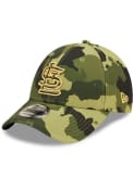 St Louis Cardinals New Era 2022 Armed Forces Day 9FORTY Adjustable Hat - Green