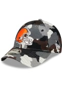 Cleveland Browns New Era 2022 Training Camp Stretch 9FORTY Adjustable Hat - Grey