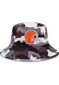 Cleveland Browns New Era 2022 Training Camp Stretch Bucket Hat - Grey