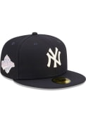 New York Yankees New Era POP SWEAT 5950 Fitted Hat - Navy Blue