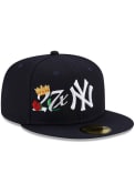 New York Yankees New Era CROWN CHAMPS 5950 Fitted Hat - Navy Blue