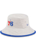 Philadelphia 76ers New Era Distinct Bucket Hat - Grey