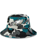 Philadelphia Eagles New Era 2022 Training Camp Stretch Bucket Hat - Grey