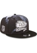 Kansas City Chiefs New Era Ink Dye 2022 Sideline BW 9FIFTY Snapback - Black