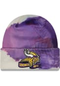 Minnesota Vikings New Era 2022 Ink Dye Cuff Knit - Purple
