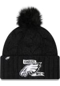 Philadelphia Eagles Womens New Era 2022 Sideline BW Sport Knit - Black