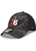 Philadelphia 76ers New Era Camo 39THIRTY Flex Hat - Black