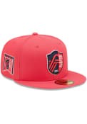 St Louis City SC New Era Bannerside 59FIFTY Fitted Hat - Red