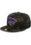 New Era Camo 59FIFTY K-State Wildcats Fitted Hat - Black