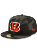 Cincinnati Bengals New Era Camo 59FIFTY Fitted Hat - Black