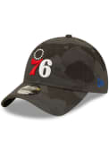 Philadelphia 76ers New Era Camo Core Classic 9TWENTY 2.0 Adjustable Hat - Black
