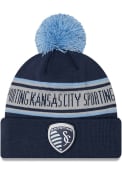 Sporting Kansas City New Era Repeat Pom Knit - Navy Blue
