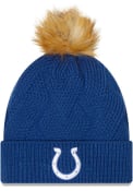 Indianapolis Colts Womens New Era Snowy Knit - Blue