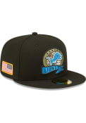 Detroit Lions New Era 2022 Salute to Service 59FIFTY Fitted Hat - Black