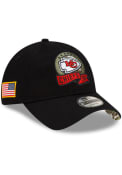 Kansas City Chiefs New Era 2022 Salute to Service 9TWENTY Adjustable Hat - Black