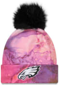 Philadelphia Eagles Womens New Era 2022 Crucial Catch Pom Knit - Pink