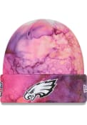 Philadelphia Eagles New Era 2022 Crucial Catch Cuff Knit - Pink