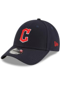 Cleveland Guardians New Era Road The League 9FORTY Adjustable Hat - Navy Blue