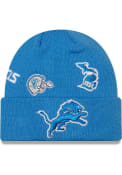 Detroit Lions New Era Identity Cuff Knit - Blue