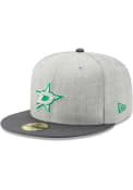 Dallas Stars New Era Heather Action 59FIFTY Fitted Hat - Grey