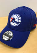 Philadelphia 76ers New Era Core Classic 9TWENTY Adjustable Hat - Blue