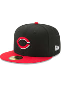 Cincinnati Reds New Era AC Alt 59FIFTY Fitted Hat - Black
