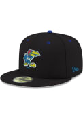 Kansas Jayhawks New Era DE 59FIFTY Fitted Hat - Black