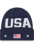 New Era USA Navy Blue Pride Play Cuff Knit Hat