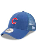 Chicago Cubs New Era Trucker 9FORTY Adjustable Hat - Blue