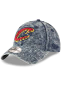 New Era Cleveland Cavaliers Denim Dipped 9TWENTY Adjustable Hat - Navy Blue