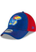 New Era Kansas Jayhawks Blue Fan Mesh 39THIRTY Flex Hat