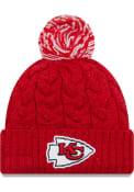 Kansas City Chiefs Womens New Era Cozy Cable Knit - Red