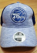 New Era Philadelphia 76ers Womens Blue Spaced Dye Mesh LS 9TWENTY Adjustable Hat