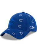 New Era Chicago Cubs Womens Blue Logo Scatter 9TWENTY Adjustable Hat