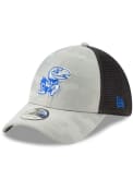 Kansas Jayhawks New Era Camo Front Neo 39THIRTY Flex Hat - Grey