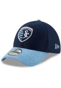 New Era Sporting Kansas City Navy Blue Popped Shadow 2 39THIRTY Flex Hat