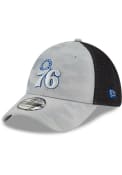 Philadelphia 76ers New Era Camo Front Neo 39THIRTY Flex Hat - Grey
