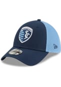 New Era Sporting Kansas City Navy Blue 2T Sided 39THIRTY Flex Hat
