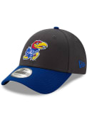 New Era Kansas Jayhawks Grey JR League 9FORTY Youth Adjustable Hat